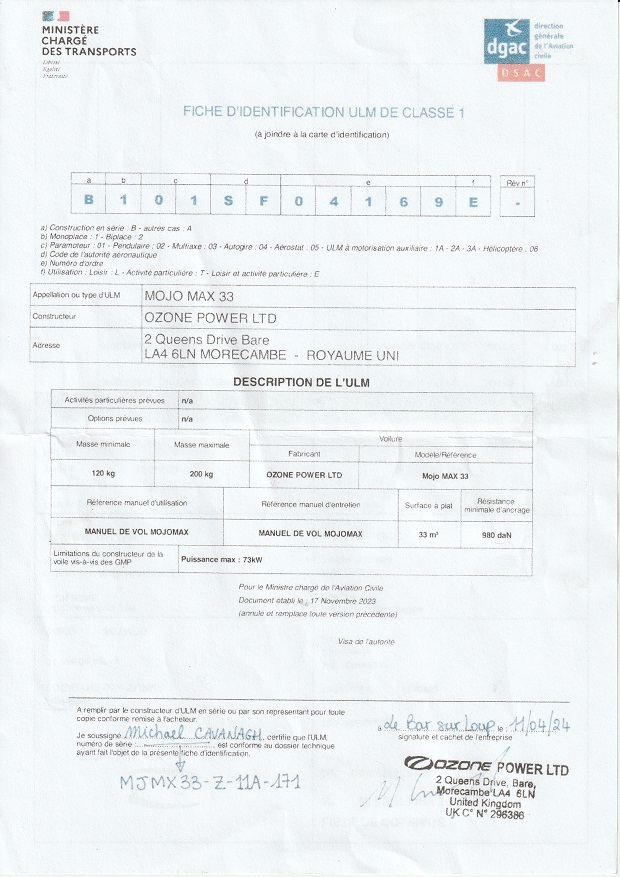 Voile paramoteur chariot Ozone MOJO MAX 33 – Image 4